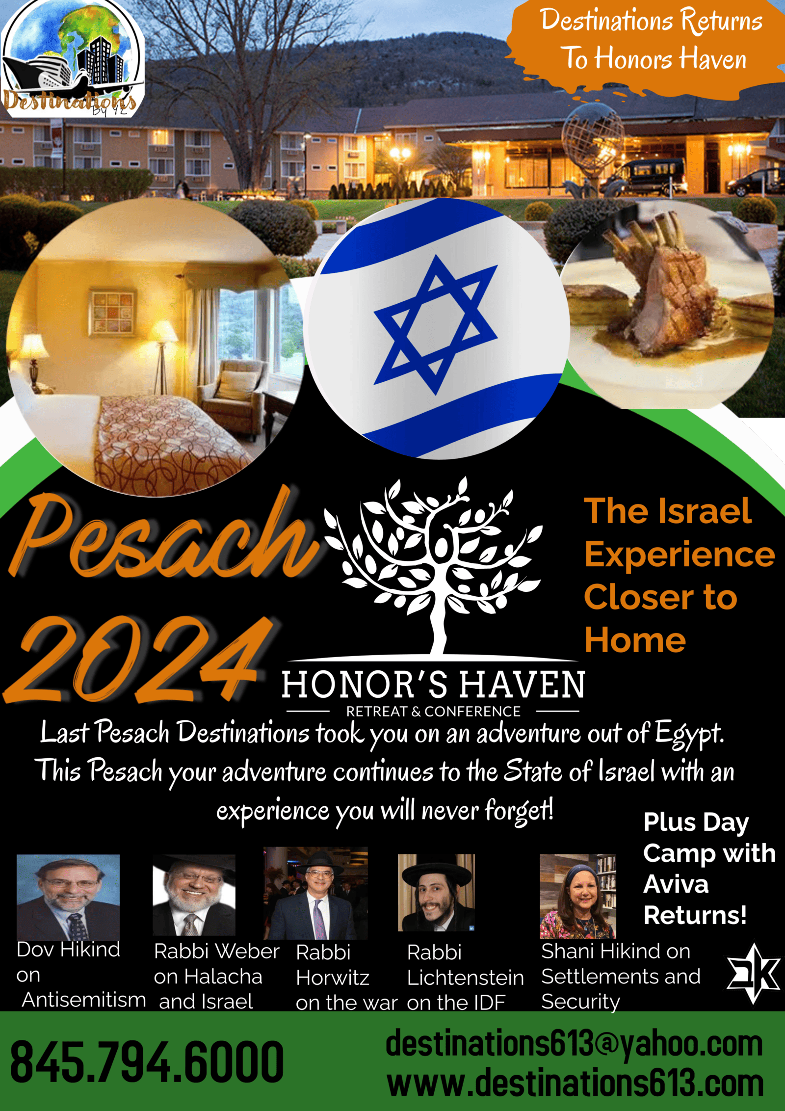 Destinations 613 Passover Program 2024 in Ellenville, New York