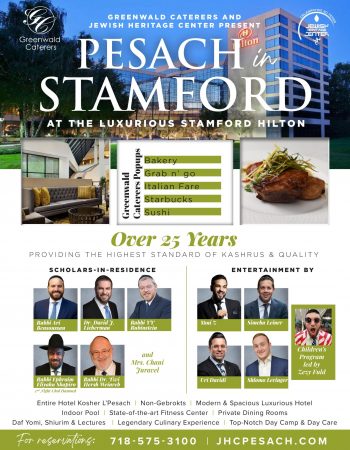 Greenwald Caterers & JHC Pesach Program 2022 in Stamford, Connecticut